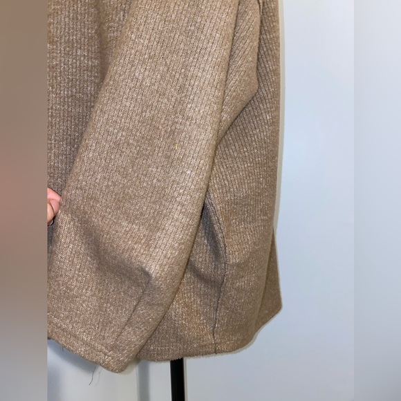 Easel Oversized Sweater in Tan - Picture 3 of 10
